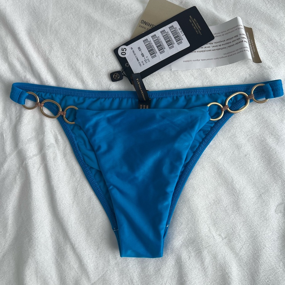 Amalfi Ring-embellished Striped Bikini Bottoms